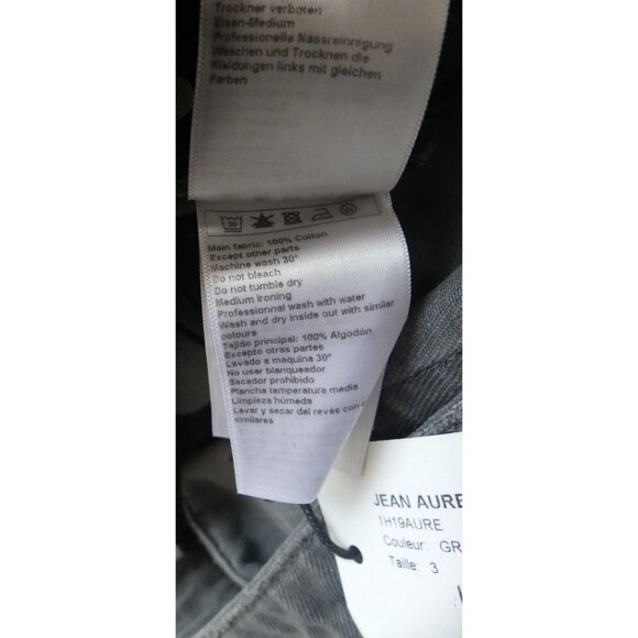 BA&SH Womens 3 Jeans Aurel Wide Leg High Rise US Size 10 Gray NEW - Picture 11 of 12